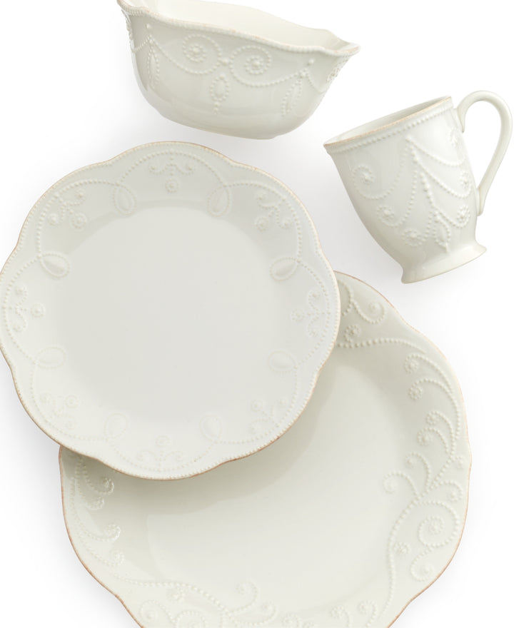 Lenox Off- White French Perle 4-Piece Place Setting 6.80 Lb White