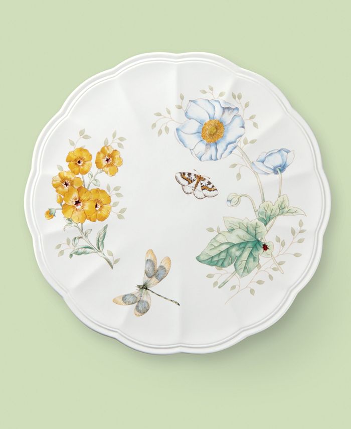 Lenox Butterfly Meadow Medium Cake Stand White