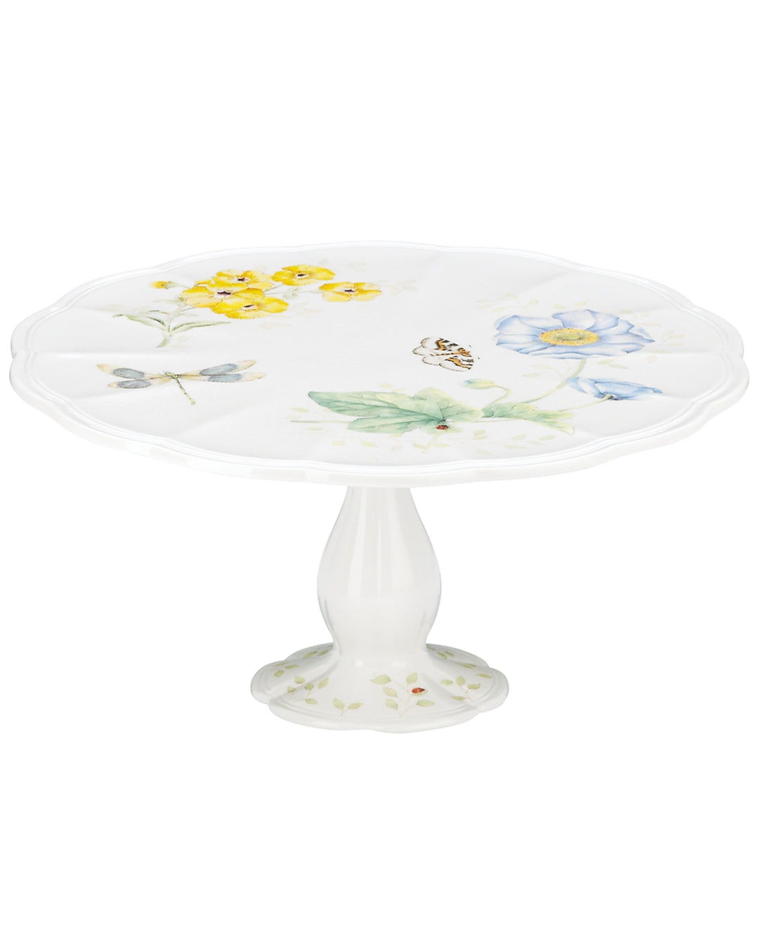 Lenox Butterfly Meadow Medium Cake Stand White