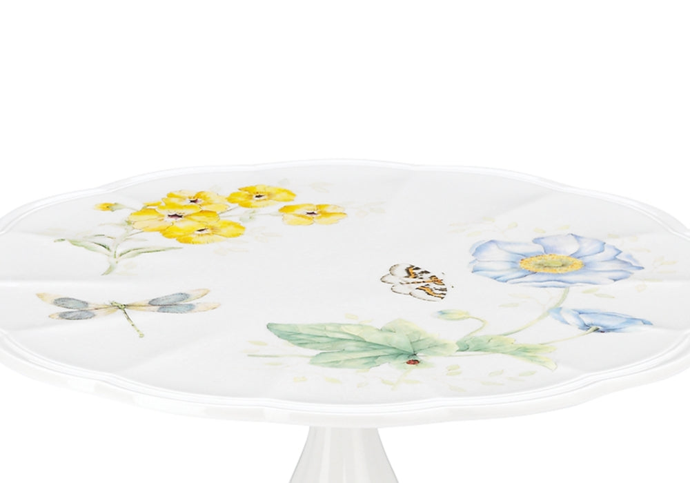 Lenox Butterfly Meadow Medium Cake Stand White