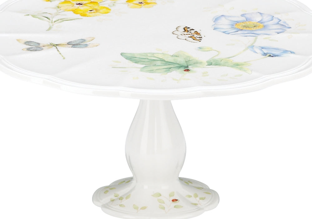 Lenox Butterfly Meadow Medium Cake Stand White