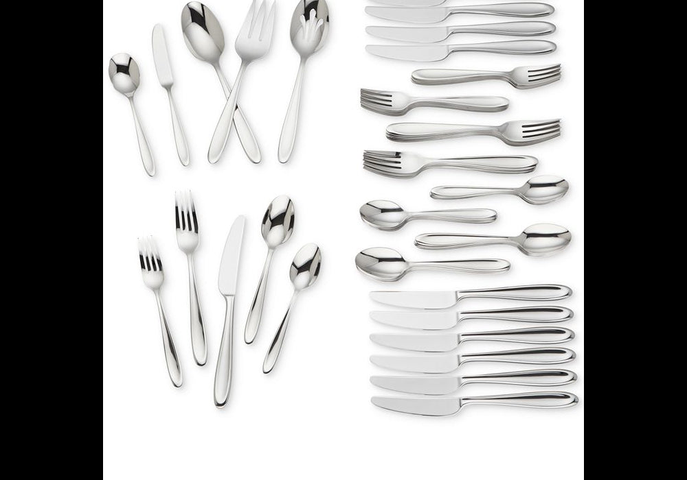 Lenox Cantera Stainless Steel 65-Piece Flatware Set Silver