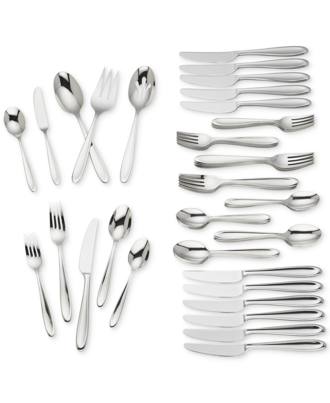 Lenox Cantera Stainless Steel 65-Piece Flatware Set Silver