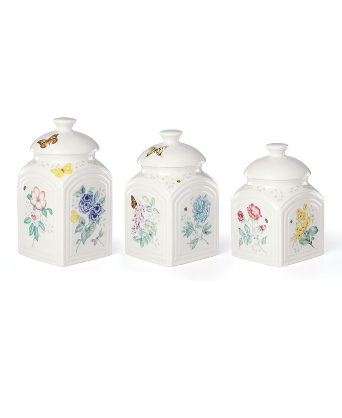 Lenox Butterfly Meadow 3 Pc. Canister Set White