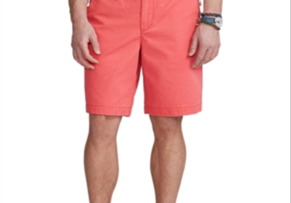 Ralph Lauren Men's 10 Inch Relaxed Fit Chino Shorts Pink Size 28