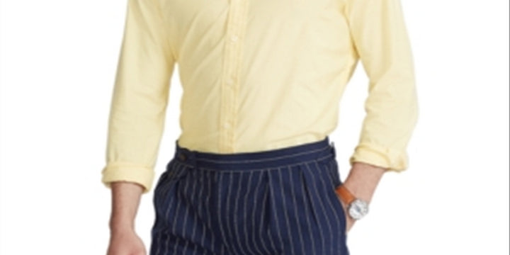 Ralph Lauren Men's Classic Fit Stretch Oxford Shirt Yellow Size XX-Large