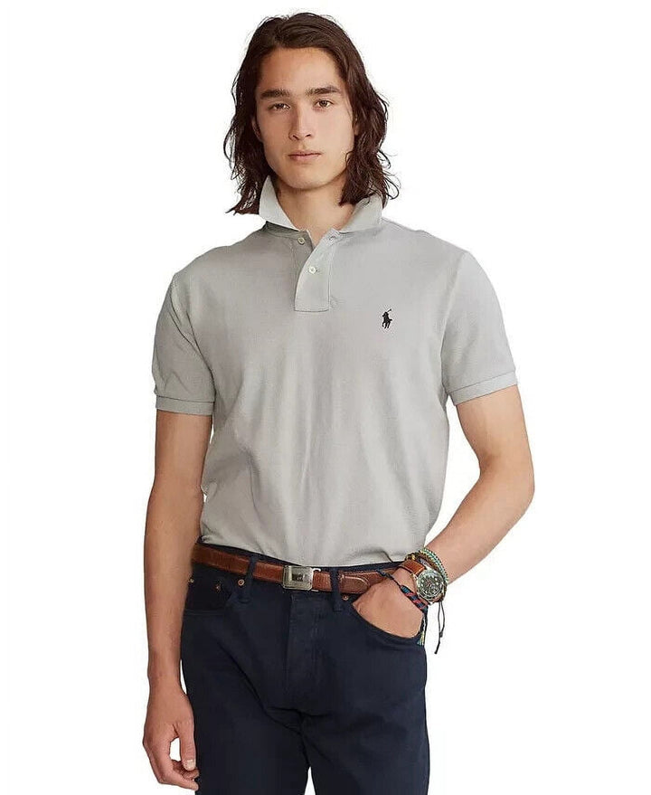 Polo Ralph Lauren Men's Classic Fit Mesh Polo Shirt Gray Size X-Large