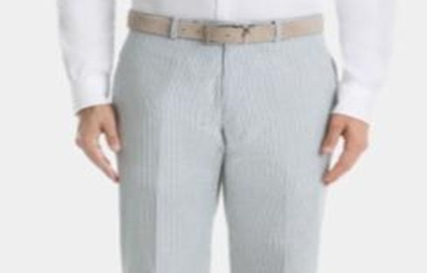 Ralph Lauren Men's UltraFlex Classic Fit Seersucker Cotton Pants Blue Size 33X32