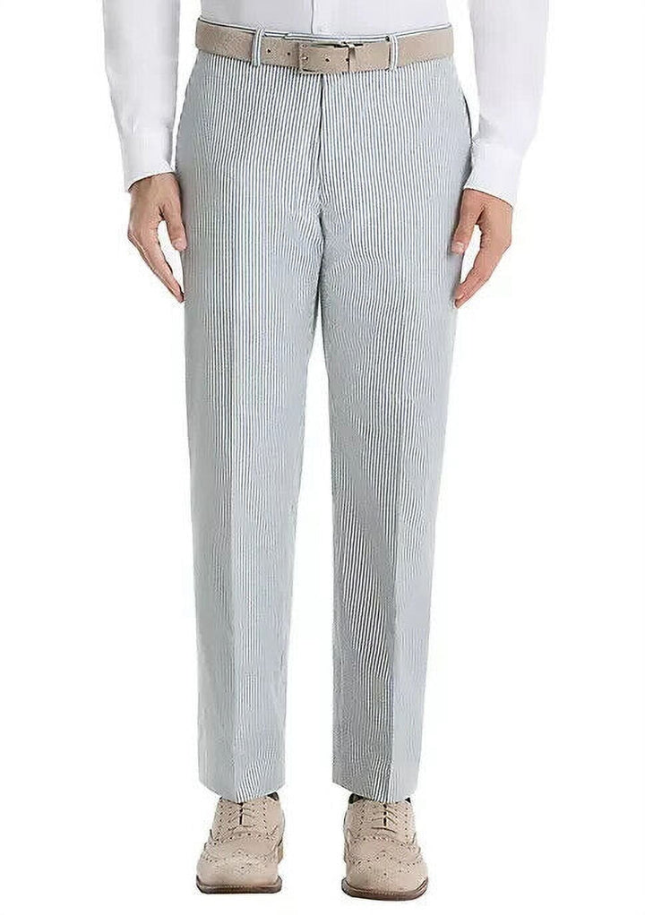 Ralph Lauren Men's Classic Fit Seersucker Cotton Pants Blue Size 44X30
