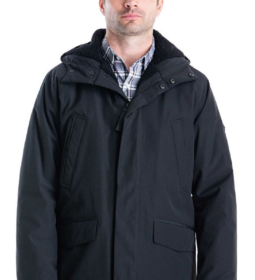 Michael Kors Men's Otto Stadium Parka Coat Black Size Large