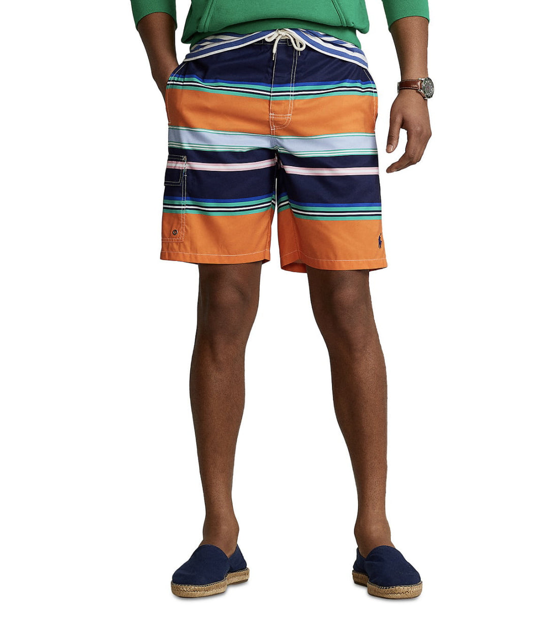 Polo Ralph Lauren Men's Kailua Classic Fit Swim Trunks Orange Size Small