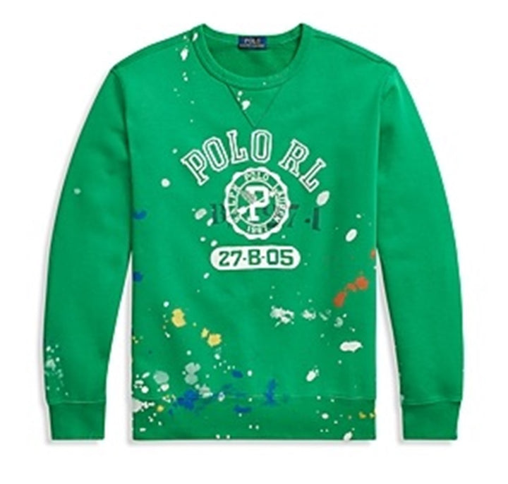 Polo Ralph Lauren Men's Logo Fleece Sweatshirt Green Size Medium