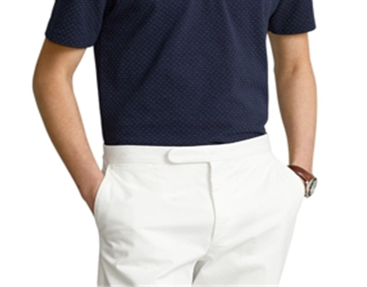 Ralph Lauren Men's Cotton Jacquard Custom Slim Fit Polo Shirt Blue Size XX-Large