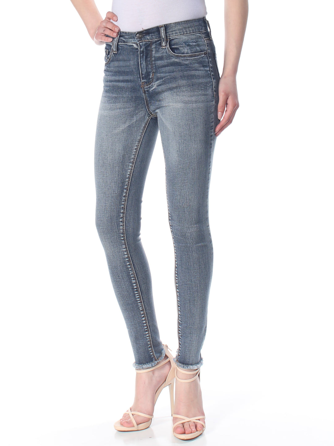 American Rag Junior's Cropped High Rise Skinny Jeans Blue Size 0