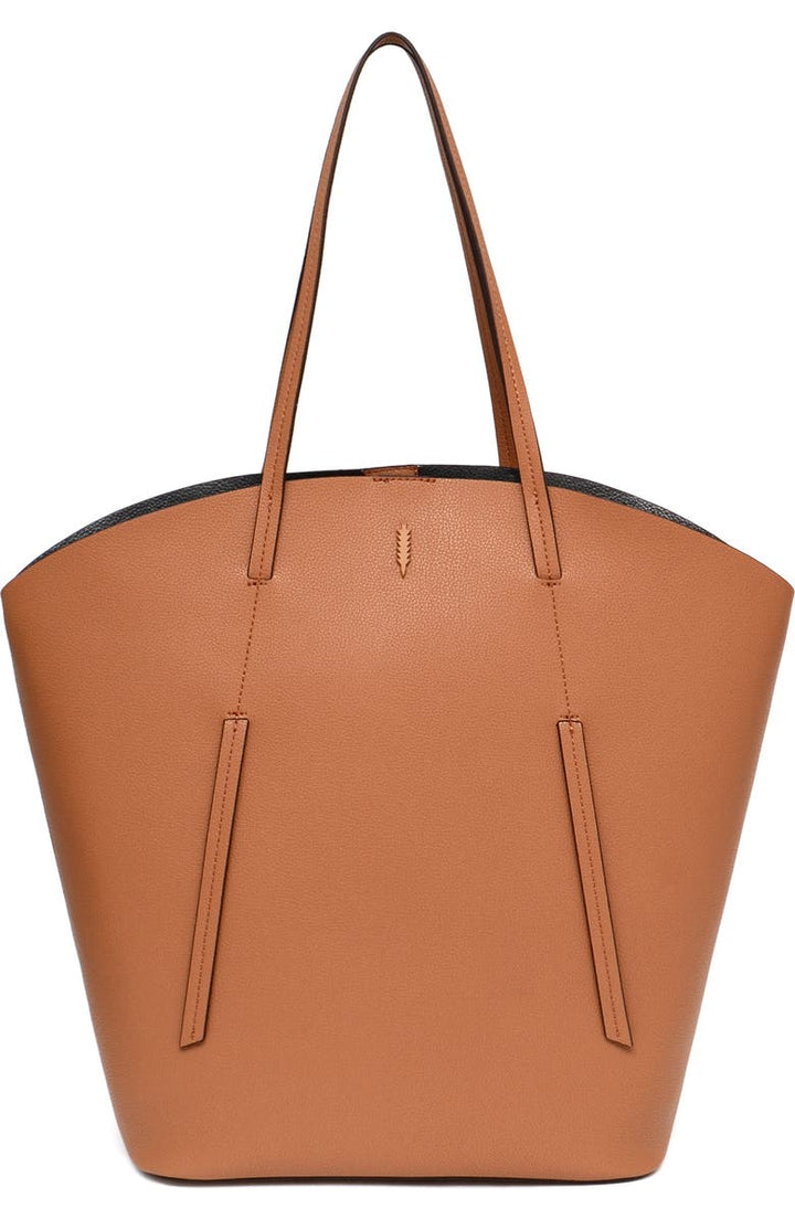 Thacker Tocar Leather Tote Bag Caramel