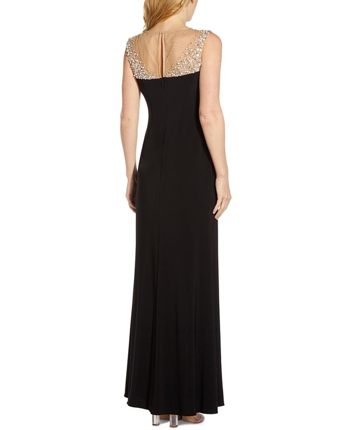 Adrianna Papell Women's Embellished Jersey Gown Black Size 2