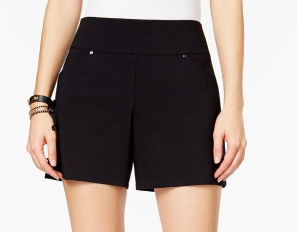 INC International Concepts Women's Pull On Shorts Black Size 6
