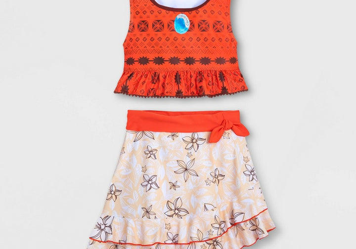 Disney Store Girls Adaptive Moana Swimsuit 3pc