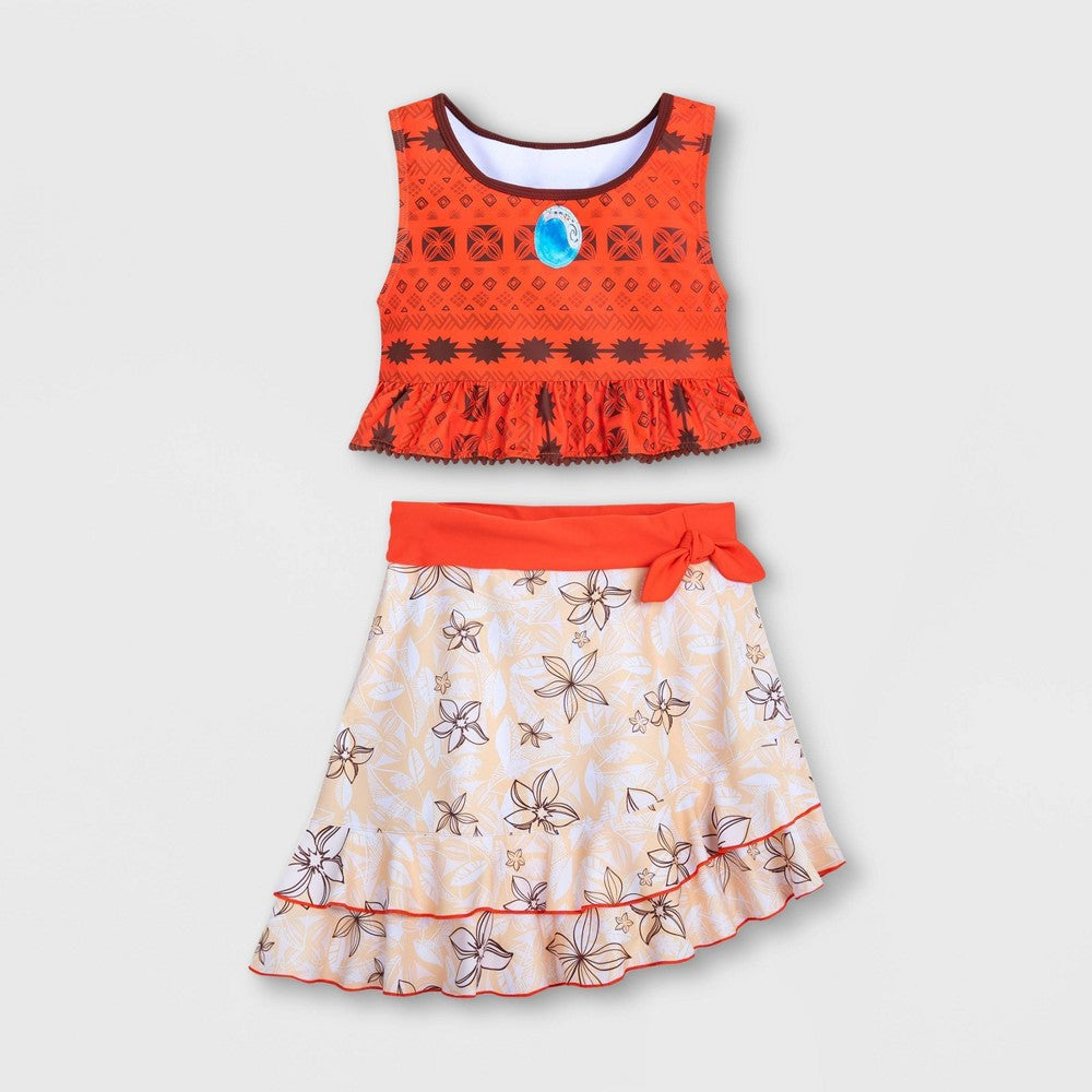 Disney Store Girls Adaptive Moana Swimsuit 3pc