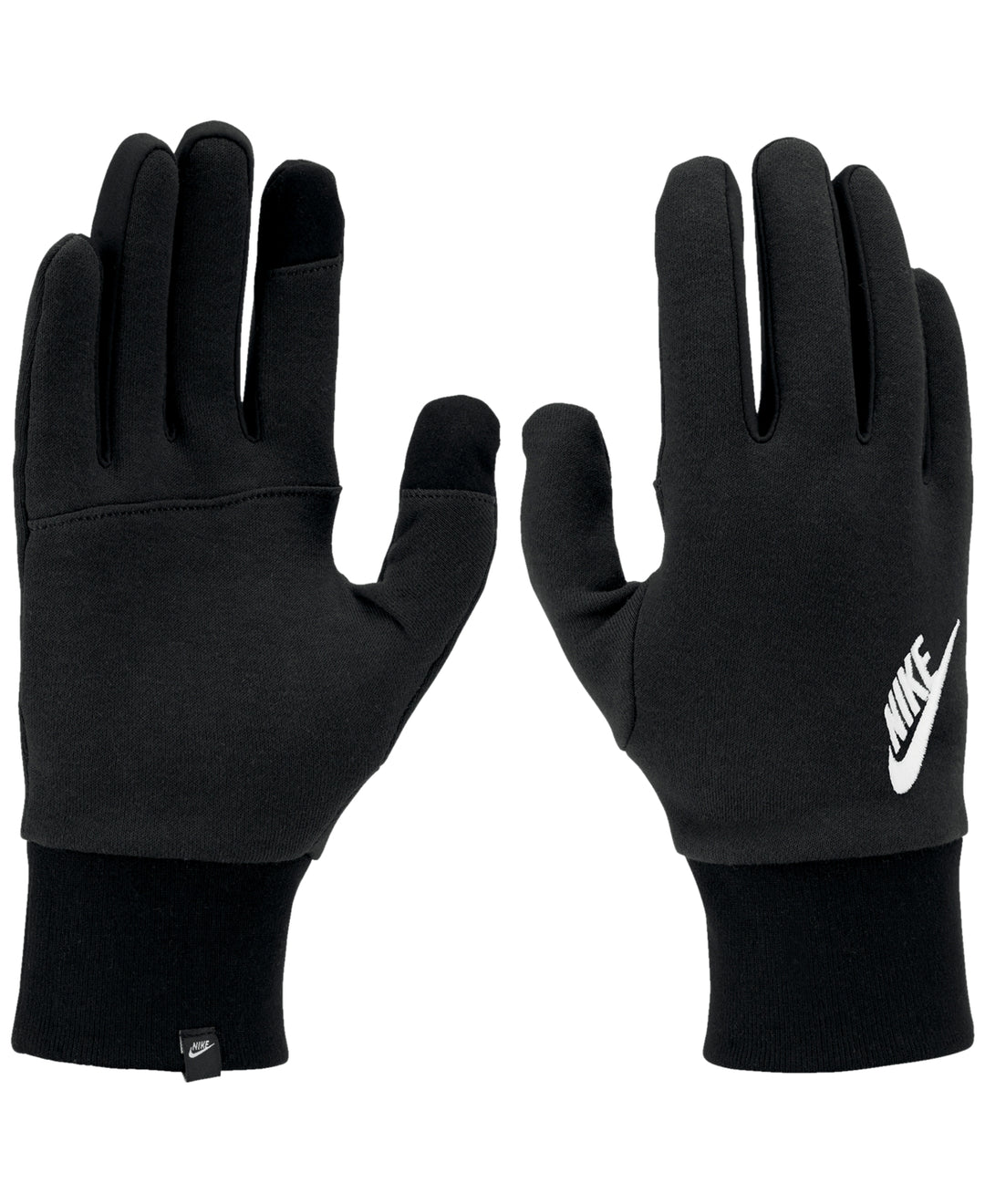 Nike Men's Club Fleece 2.0 Embroidered Logo Tech Gloves Black Size Small