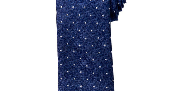 Perry Ellis Men's Keaton Dot Silk Tie Blue Size Regular