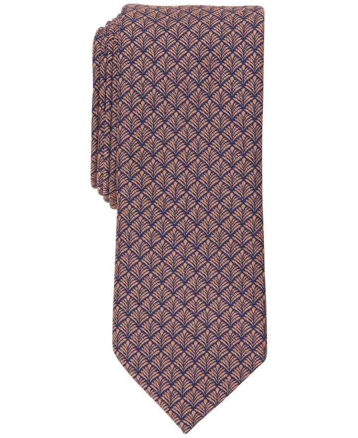 Bar III Men's Smith Botanical Neat Tie Orange Size Regular