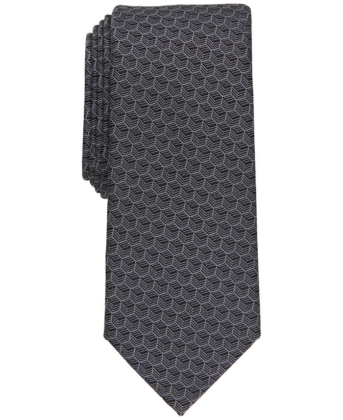 Alfani Men's Geo Print Tie Gray Size Regular