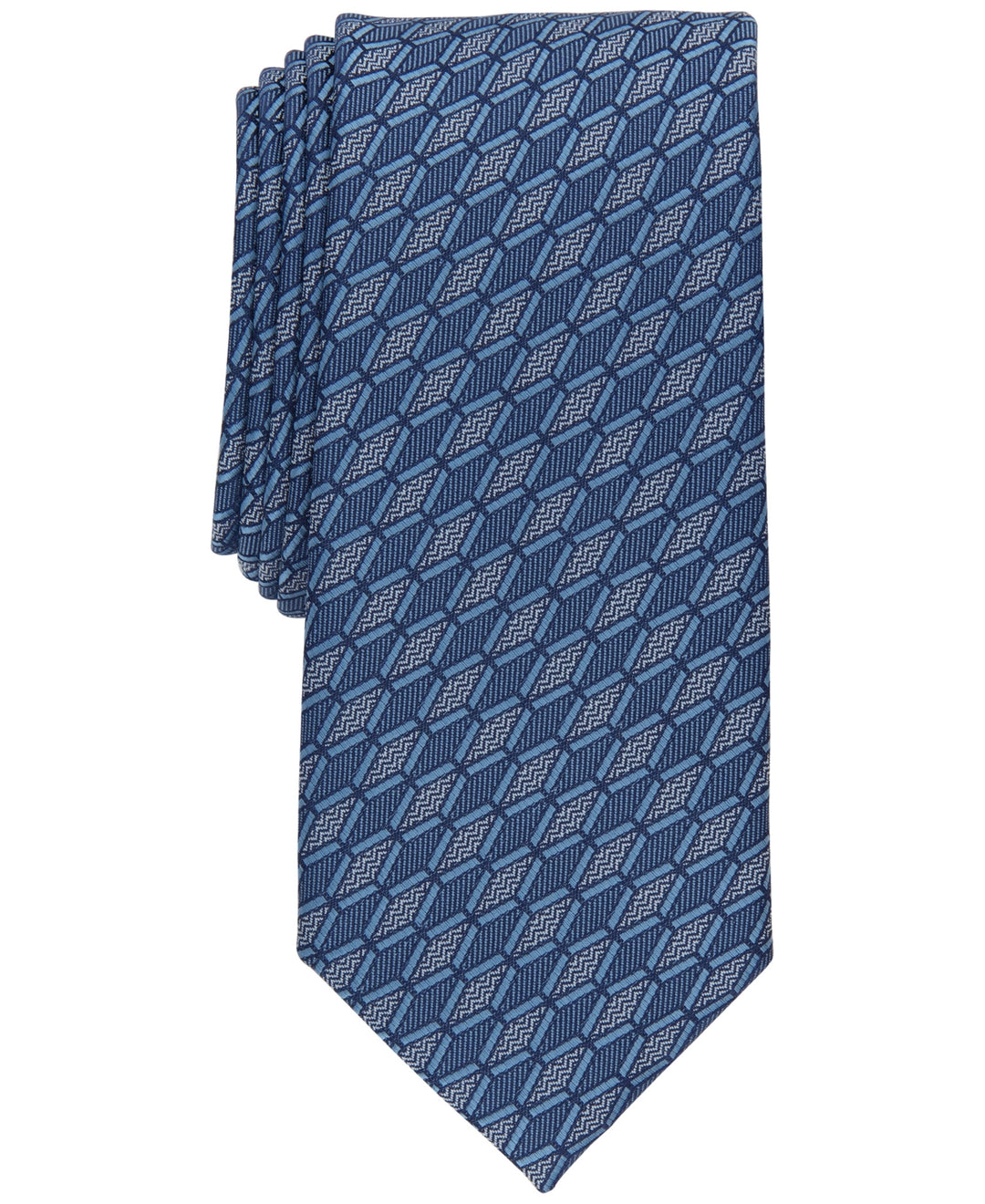 Alfani Men's Harper Geo Print Tie Blue Size Regular