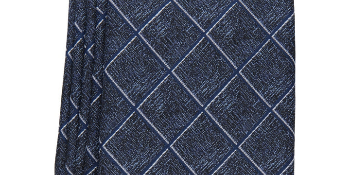 Alfani Men's Wendell Grid Tie Blue Size Regular