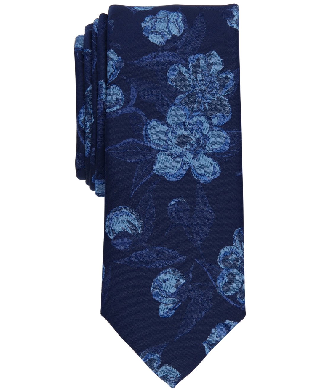 Bar Iii Men's Ghajar Floral Tie Navy Blue One Size