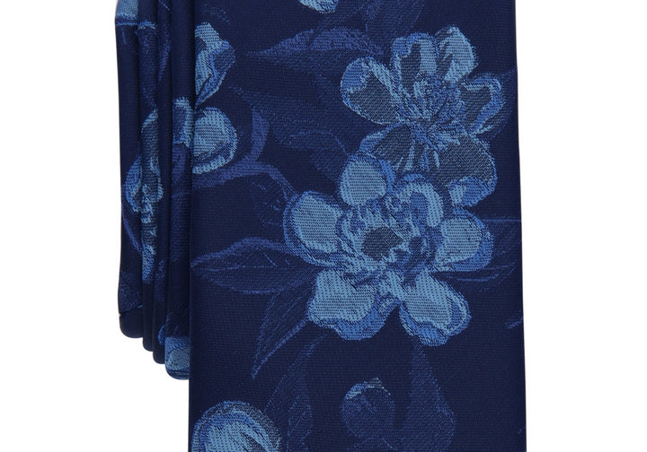 Bar Iii Men's Ghajar Floral Tie Navy Blue One Size