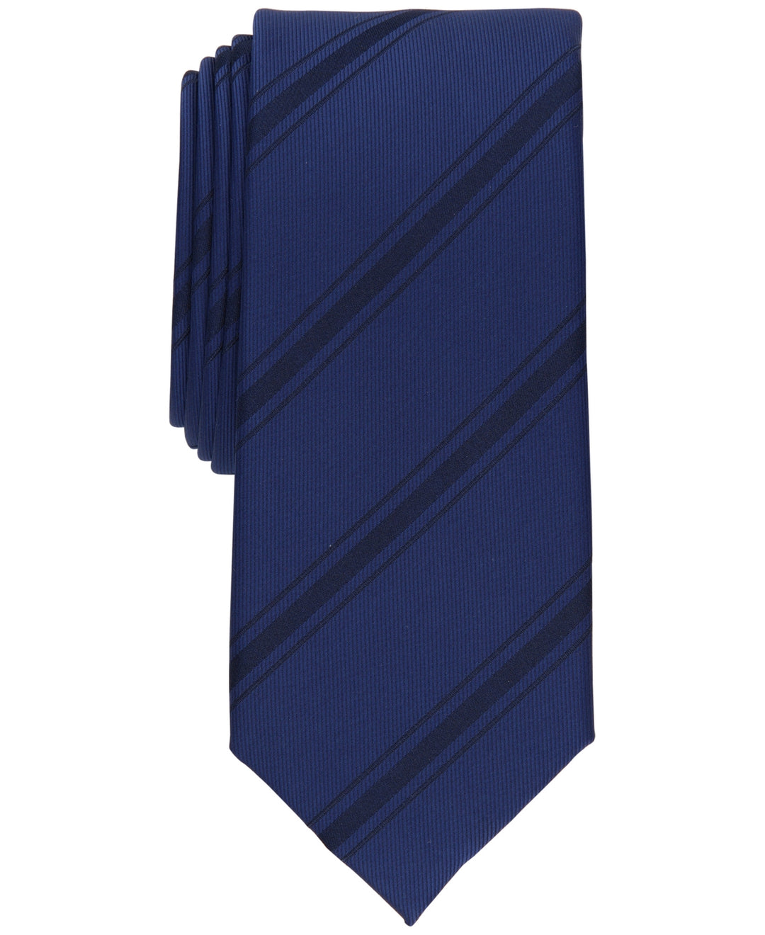 Alfani Men's Trinity Stripe Slim Tie Blue Size Regular