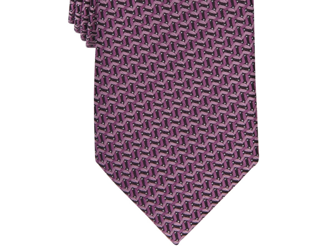 Alfani Men's Slim Geo Tie Pink Size Regular