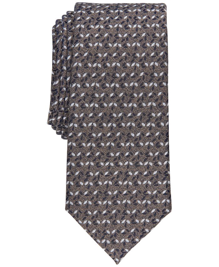 Alfani Men's Slim Neat Tie Taupe Brown One Size