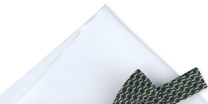 Alfani Men's Pre Tied Geo Bow Tie & Solid Pocket Square Set Green Size Regular