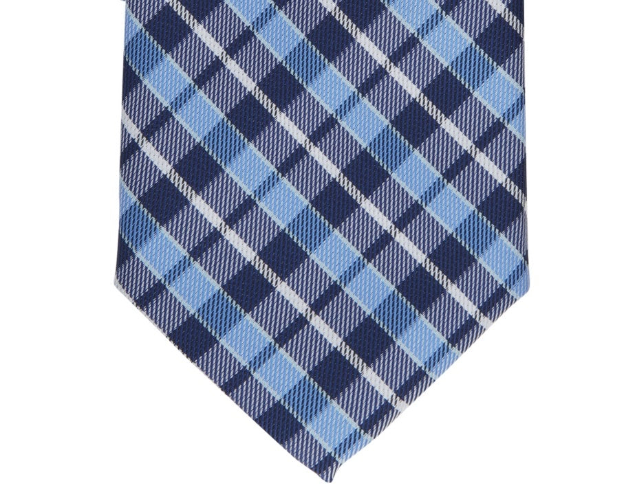 Club Room Men's Everberg Classic Plaid Tie Blue Size Regular
