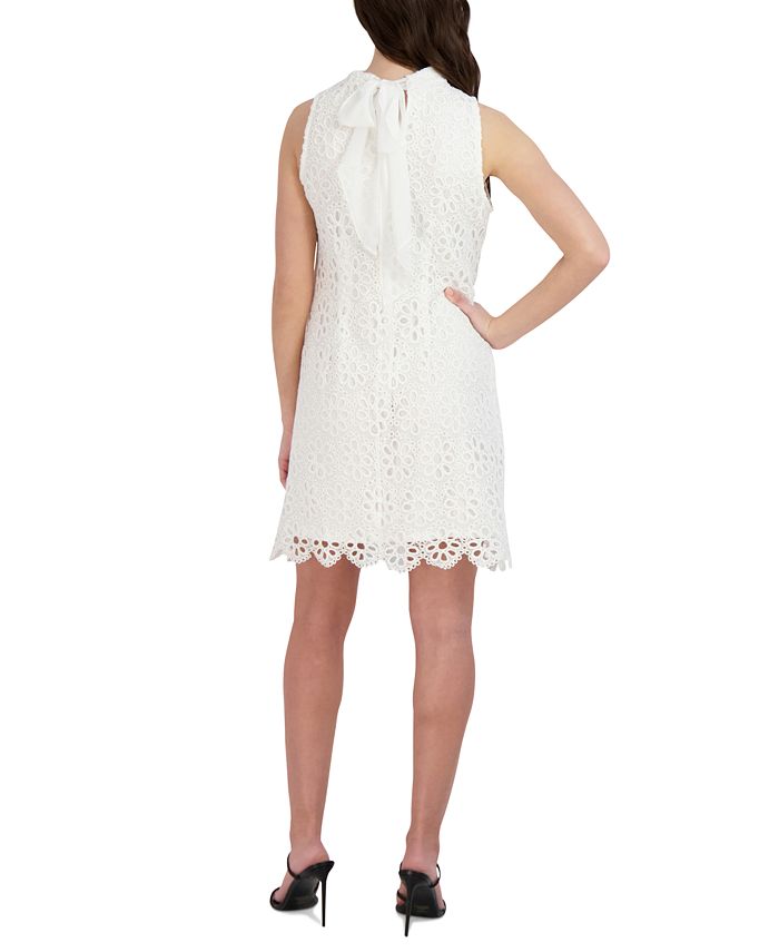 Robbie Bee Women's Sleeveless Lace A Line Dress White Size 6 Petite