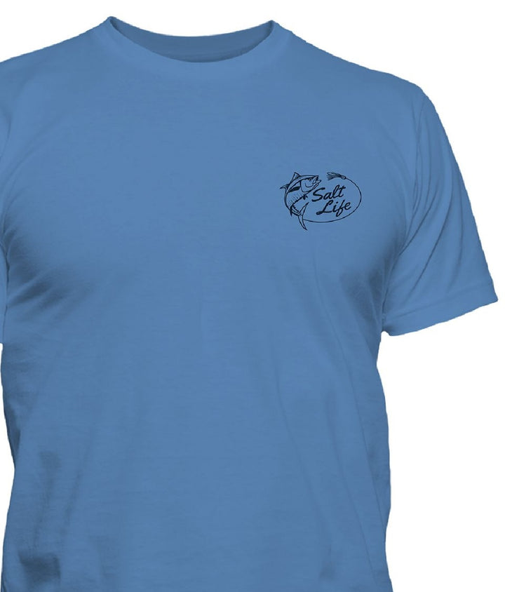 Salt Life Men's Salty Tuna Short Sleeve T-Shirt Blue Size Small