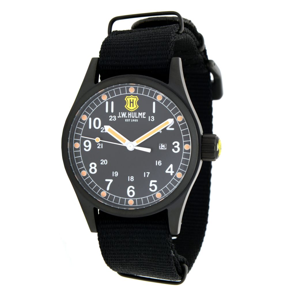 J.W. Hulme 42mm Quartz Date Nylon Strap Watch