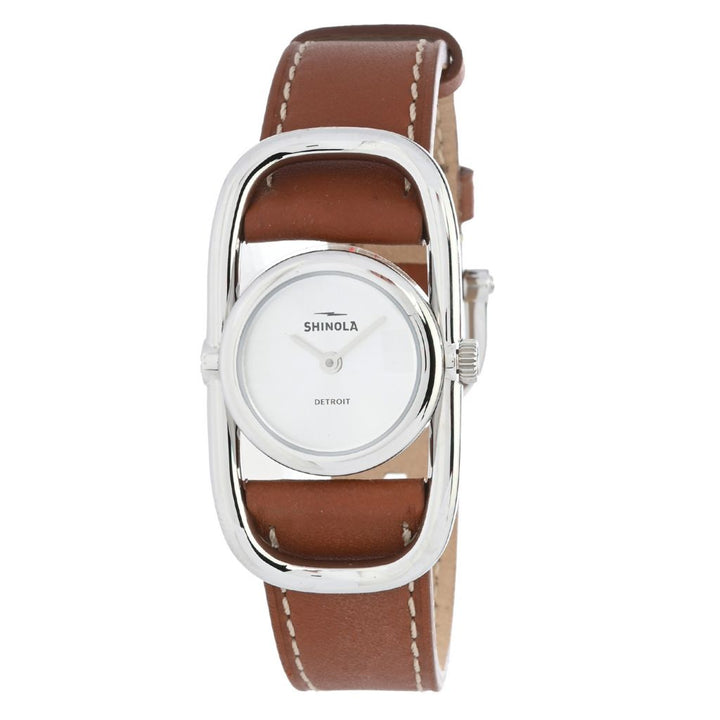Shinola 20mm Bike Lock Swiss Quartz Leather Strap Watch