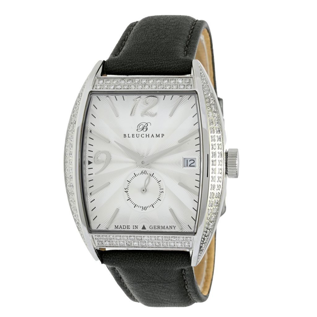 Bleuchamp Women's Tonneau LE Swiss Quartz 1.30ctw Diamond Watch