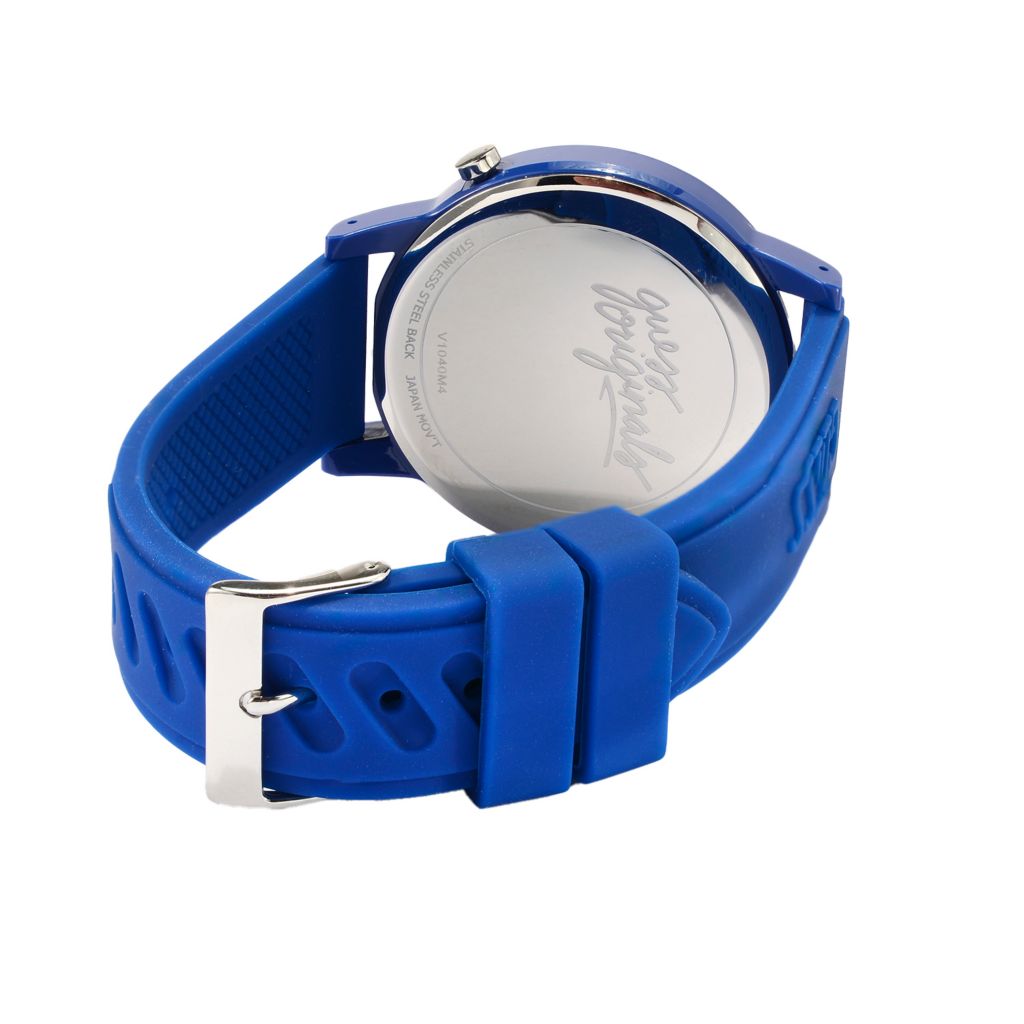 Guess 42mm Classic Quartz Rubber Strap Watch