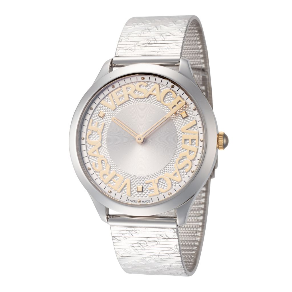 Versace Women's Signature Logo Halo Swiss Made Bracelet Watch