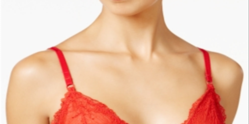 Heidi By Heidi Klum Women's Sheer Natural Lift Soft Cup Bra Red Size Small