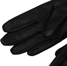 Charter Club Women's Faux Lined Leather Gloves Black Size Regular