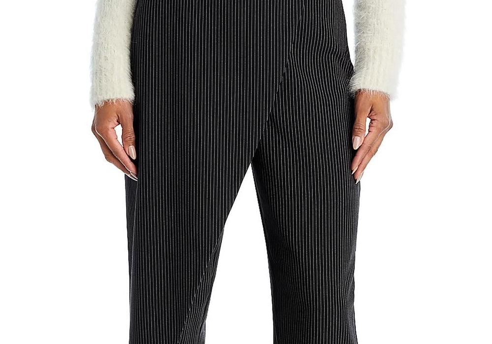 Lucy Paris Striped Asymmetrical Pants Charcoal