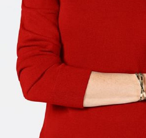Karen Scott Women's Plus Size Turtleneck Luxsoft Sweater Mediun Red Size 1X