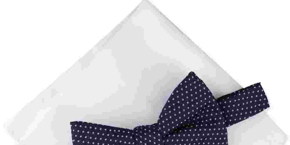 Alfani Men's Navy Pin Dot Pre-Tied Bow Tie And Pocket Square Sets Navy Size Regular