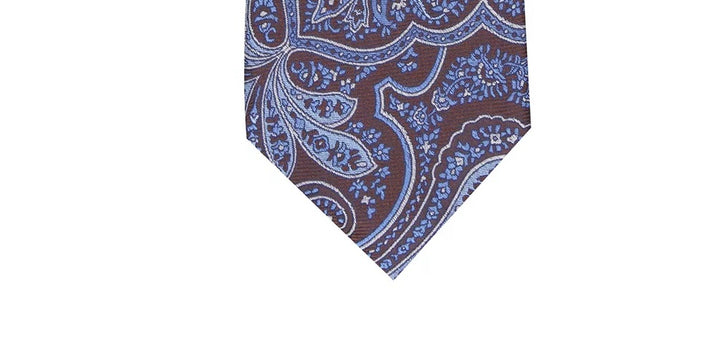 Tasso Elba Men's Neck Tie Hunter Genoa Paisley Skinny Silk Blue Size Regular