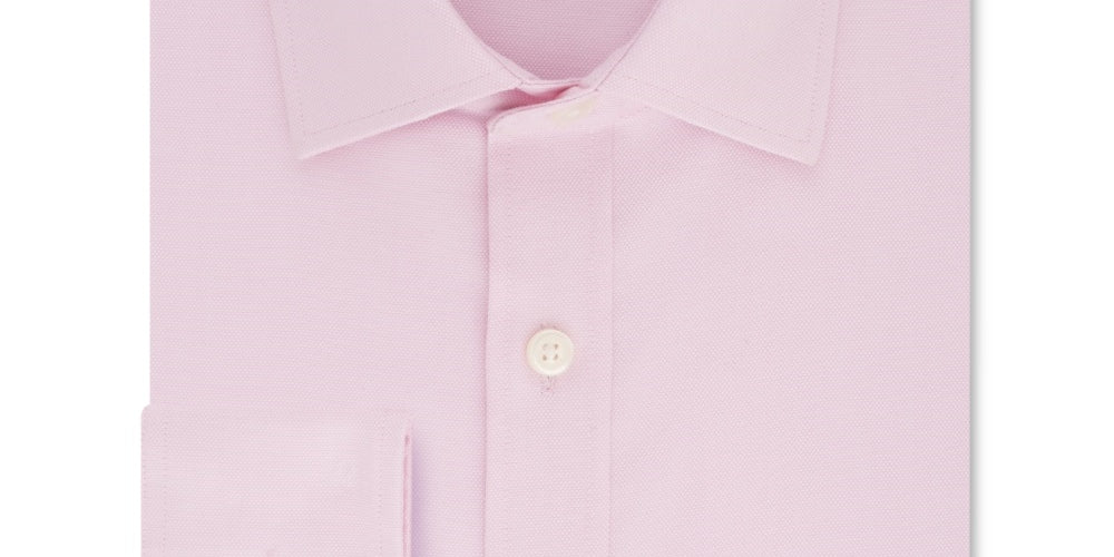 Tommy Hilfiger Men's Athletic Fit Performance Stretch Th Flex Collar Solid Dress Shirt Pink Size 16X34X35